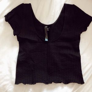 Urban outfitters black crop top